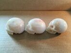 Clearance Lot: Polished Peach Stone Skulls - Pieces #215253-1